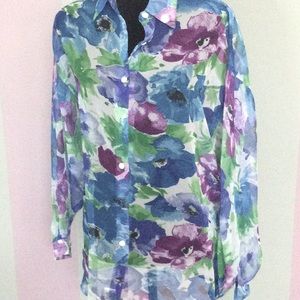 Shear Floral Blouse